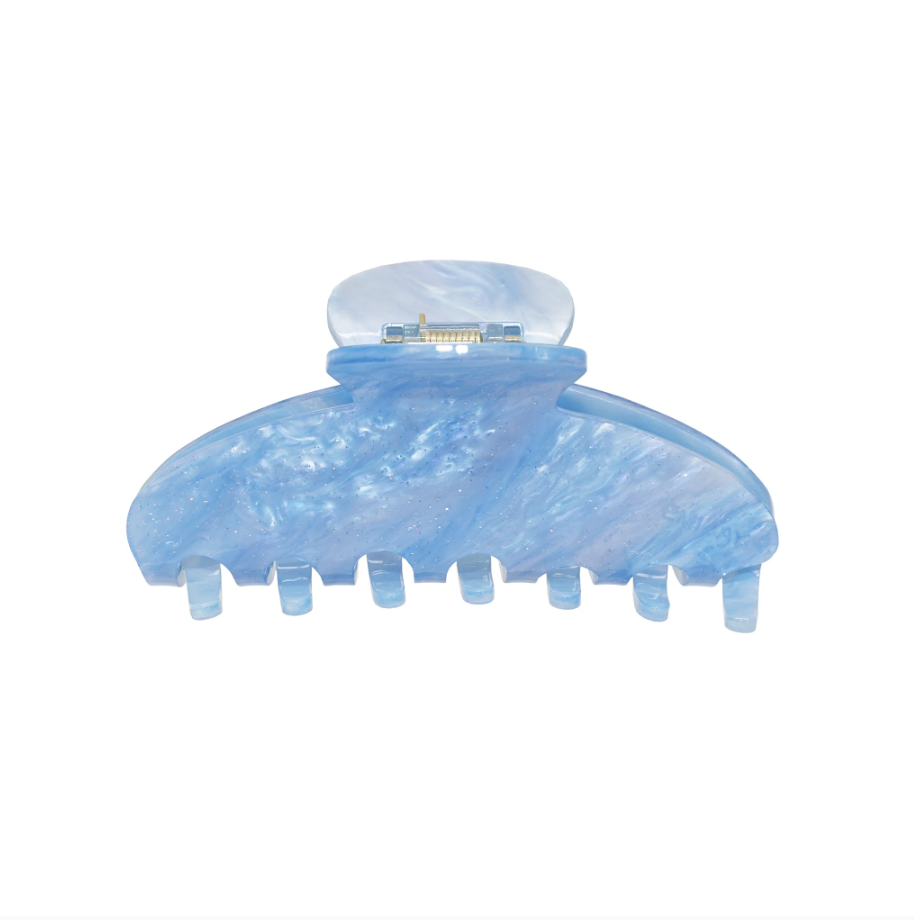 Blue pearl finish Emi Jay hair clip